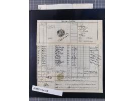 1840/60, „AN CANIB-I POSTA-I SHAM“ &amp; „AN CANIB-I POSTA-I HALEB“, clear arabic negative seals on nine Tatar Post‘&nbsp;pri