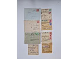 1949/70 (ca.), geschätzt über 500 Briefe und Karten, dabei R-Briefe, Einzel- und Mehrfachfrankaturen mit besseren, Paketkarte