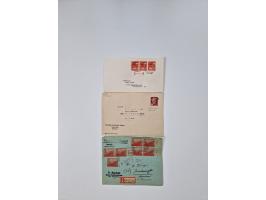 1945/48, geschätzt 500 Briefe, Karten und Ganzsachen mit vielen R-Briefen, Sammlerpost mit Satz- und Buntfrankaturen, Einzel-