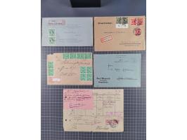 1945/48, geschätzt 200-300 Briefe mit Sammlerpost, vielen R-Briefen, mehrere Briefe mit POL-Lochungen aus Halle inkl. Briefe 