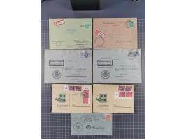 1945/48, geschätzt 200-300 Briefe mit Sammlerpost, vielen R-Briefen, mehrere Briefe mit POL-Lochungen aus Halle inkl. Briefe 