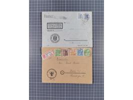 1945/48, geschätzt 200-300 Briefe mit Sammlerpost, vielen R-Briefen, mehrere Briefe mit POL-Lochungen aus Halle inkl. Briefe 