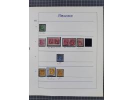 1850/67, gestempelte kleine Sammlung, dabei Mi. 2 auf Brief von "187"/Brilon sowie 6a im 3er-Streifen auf Brief