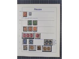 1850/67, gestempelte kleine Sammlung, dabei Mi. 2 auf Brief von "187"/Brilon sowie 6a im 3er-Streifen auf Brief