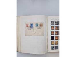 1945/80 (ca.), postfrischer, ungebrauchter und gestempelter Sammlungsbestand in 9 Alben, dabei Bizone mit Mi. 52-68 I+II und 