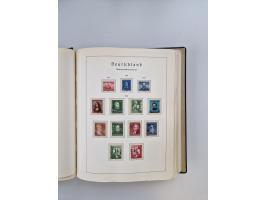 1945/80 (ca.), postfrischer, ungebrauchter und gestempelter Sammlungsbestand in 9 Alben, dabei Bizone mit Mi. 52-68 I+II und 