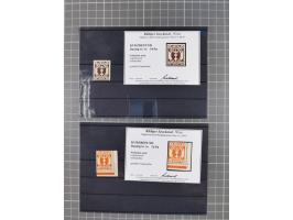 1921/23, meist postfrische Partie mit 23 Stücken mit geklebter Papierbahn, dabei Mi.-Nr. 73Pa, 74Pa (2), 76-77Pa, 78Pa (4), 7