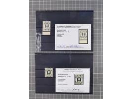 1921/23, meist postfrische Partie mit 23 Stücken mit geklebter Papierbahn, dabei Mi.-Nr. 73Pa, 74Pa (2), 76-77Pa, 78Pa (4), 7