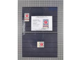 1921/23, meist postfrische Partie mit 23 Stücken mit geklebter Papierbahn, dabei Mi.-Nr. 73Pa, 74Pa (2), 76-77Pa, 78Pa (4), 7