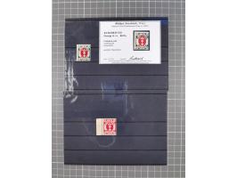 1921/23, meist postfrische Partie mit 23 Stücken mit geklebter Papierbahn, dabei Mi.-Nr. 73Pa, 74Pa (2), 76-77Pa, 78Pa (4), 7