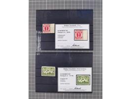 1921/23, meist postfrische Partie mit 23 Stücken mit geklebter Papierbahn, dabei Mi.-Nr. 73Pa, 74Pa (2), 76-77Pa, 78Pa (4), 7