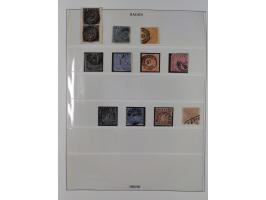 Baden bis Württemberg, meist gestempelte Sammlung, dabei einige komplette Ausgaben und bessere Werte, Baden Mi.-Nr. 1, etc., 