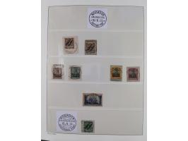 STEMPELSAMMLUNG: China bis Togo, Sammlung mit vielen klaren Stempeln, vielen Briefstücken, zum Teil auf Markwerten, teils sig