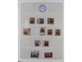 STEMPELSAMMLUNG: China bis Togo, Sammlung mit vielen klaren Stempeln, vielen Briefstücken, zum Teil auf Markwerten, teils sig