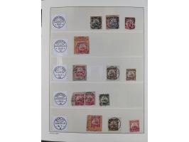 STEMPELSAMMLUNG: China bis Togo, Sammlung mit vielen klaren Stempeln, vielen Briefstücken, zum Teil auf Markwerten, teils sig