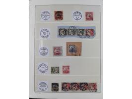 STEMPELSAMMLUNG: China bis Togo, Sammlung mit vielen klaren Stempeln, vielen Briefstücken, zum Teil auf Markwerten, teils sig