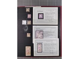 1872/75, gestempelte Sammlung mit ca. 150 Marken/Briefstücken, dabei seltene Stempel, Zufallsentwertungen, raue Zähnung, Plat