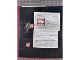 1872/75, gestempelte Sammlung mit ca. 150 Marken/Briefstücken, dabei seltene Stempel, Zufallsentwertungen, raue Zähnung, Plat