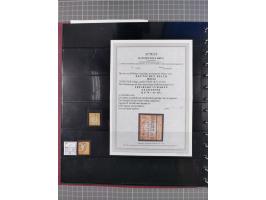 1872/75, gestempelte Sammlung mit ca. 150 Marken/Briefstücken, dabei seltene Stempel, Zufallsentwertungen, raue Zähnung, Plat