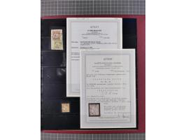 1872/75, gestempelte Sammlung mit ca. 150 Marken/Briefstücken, dabei seltene Stempel, Zufallsentwertungen, raue Zähnung, Plat