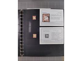 1872/75, Sammlung mit rund 200 Marken/Briefstücken und 30 Belegen, dabei zahlreiche Plattenfehler, Prägefehler, raue Zähnung,