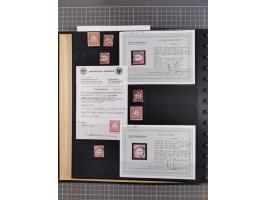 1872/75, Sammlung mit rund 200 Marken/Briefstücken und 30 Belegen, dabei zahlreiche Plattenfehler, Prägefehler, raue Zähnung,