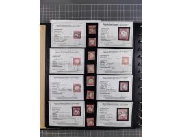 1872/75, Sammlung mit rund 200 Marken/Briefstücken und 30 Belegen, dabei zahlreiche Plattenfehler, Prägefehler, raue Zähnung,