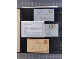 1872/75, Sammlung mit rund 200 Marken/Briefstücken und 30 Belegen, dabei zahlreiche Plattenfehler, Prägefehler, raue Zähnung,