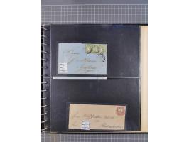 1872/75, Sammlung mit rund 200 Marken/Briefstücken und 30 Belegen, dabei zahlreiche Plattenfehler, Prägefehler, raue Zähnung,