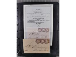 1872/75, Groschenbezirk, rund 60 Briefe und Ganzsachen, dabei viele interessante Belege, u.a. 1 (3) auf Drucksache nach Amste