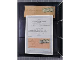 1872/75, Groschenbezirk, rund 60 Briefe und Ganzsachen, dabei viele interessante Belege, u.a. 1 (3) auf Drucksache nach Amste