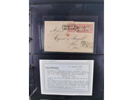 1872/75, Groschenbezirk, rund 60 Briefe und Ganzsachen, dabei viele interessante Belege, u.a. 1 (3) auf Drucksache nach Amste