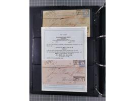 1872/75, Groschenbezirk, rund 60 Briefe und Ganzsachen, dabei viele interessante Belege, u.a. 1 (3) auf Drucksache nach Amste