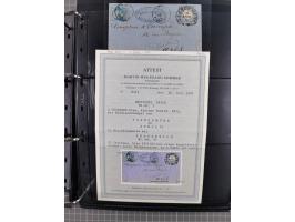 1872/75, Groschenbezirk, rund 60 Briefe und Ganzsachen, dabei viele interessante Belege, u.a. 1 (3) auf Drucksache nach Amste