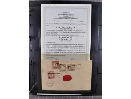 1872/75, Groschenbezirk, rund 60 Briefe und Ganzsachen, dabei viele interessante Belege, u.a. 1 (3) auf Drucksache nach Amste