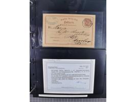 1872/75, Groschenbezirk, rund 60 Briefe und Ganzsachen, dabei viele interessante Belege, u.a. 1 (3) auf Drucksache nach Amste