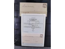 1872/75, Groschenbezirk, rund 60 Briefe und Ganzsachen, dabei viele interessante Belege, u.a. 1 (3) auf Drucksache nach Amste