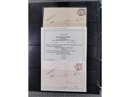 1872/75, Groschenbezirk, rund 60 Briefe und Ganzsachen, dabei viele interessante Belege, u.a. 1 (3) auf Drucksache nach Amste