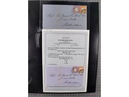 1872/75, Groschenbezirk, rund 60 Briefe und Ganzsachen, dabei viele interessante Belege, u.a. 1 (3) auf Drucksache nach Amste