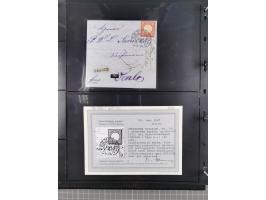 1872/75, Groschenbezirk, rund 60 Briefe und Ganzsachen, dabei viele interessante Belege, u.a. 1 (3) auf Drucksache nach Amste