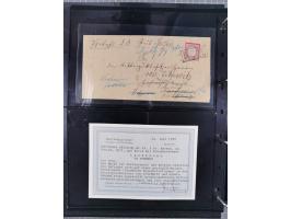 1872/75, Groschenbezirk, rund 60 Briefe und Ganzsachen, dabei viele interessante Belege, u.a. 1 (3) auf Drucksache nach Amste