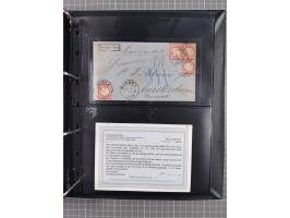 1872/75, Groschenbezirk, rund 60 Briefe und Ganzsachen, dabei viele interessante Belege, u.a. 1 (3) auf Drucksache nach Amste