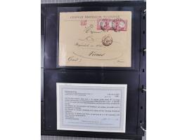 1872/75, Groschenbezirk, rund 60 Briefe und Ganzsachen, dabei viele interessante Belege, u.a. 1 (3) auf Drucksache nach Amste