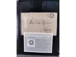 1872/75, Groschenbezirk, rund 60 Briefe und Ganzsachen, dabei viele interessante Belege, u.a. 1 (3) auf Drucksache nach Amste