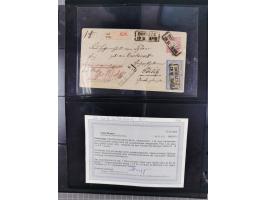 1872/75, Groschenbezirk, rund 60 Briefe und Ganzsachen, dabei viele interessante Belege, u.a. 1 (3) auf Drucksache nach Amste