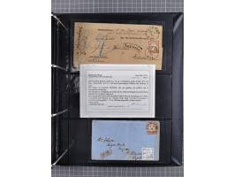 1872/75, Groschenbezirk, rund 60 Briefe und Ganzsachen, dabei viele interessante Belege, u.a. 1 (3) auf Drucksache nach Amste