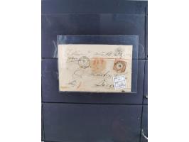 1872/75, Groschenbezirk, rund 60 Briefe und Ganzsachen, dabei viele interessante Belege, u.a. 1 (3) auf Drucksache nach Amste