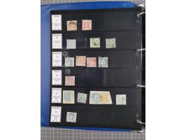 1852/65 (ca.), Sammlung der Nummernstempel ex Nr. 1 bis Nr. 415, überschlägig 700 Marken und 90 Briefe (teils Vorderseiten), 