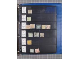 1852/65 (ca.), Sammlung der Nummernstempel ex Nr. 1 bis Nr. 415, überschlägig 700 Marken und 90 Briefe (teils Vorderseiten), 