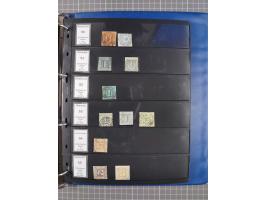 1852/65 (ca.), Sammlung der Nummernstempel ex Nr. 1 bis Nr. 415, überschlägig 700 Marken und 90 Briefe (teils Vorderseiten), 